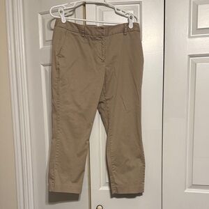 Lands' End Women's Tan Cropped Trousers